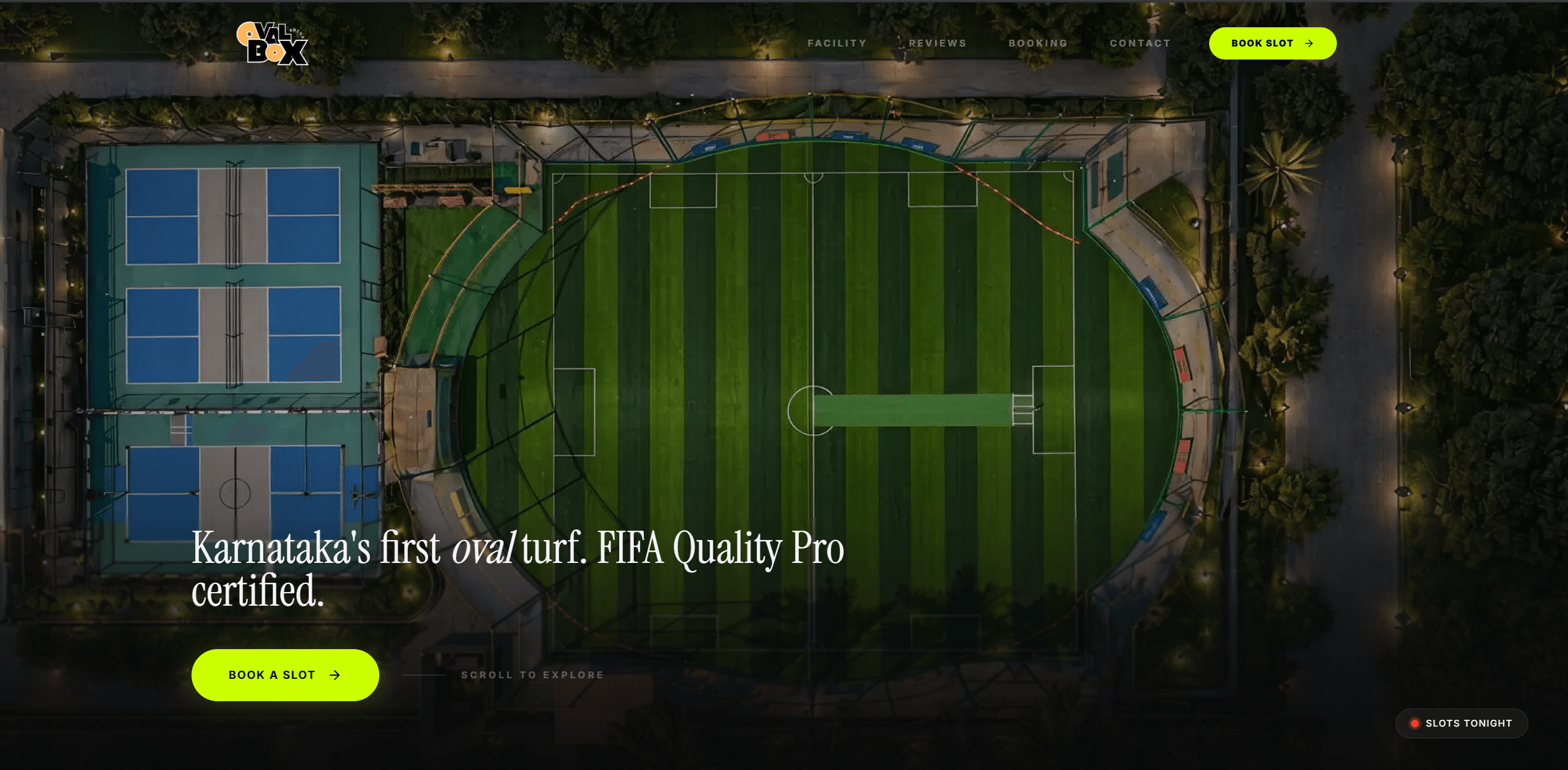 Oval Box — Turf Booking